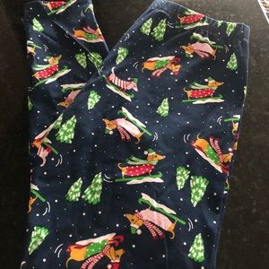 Dachshund Christmas Print Leggings